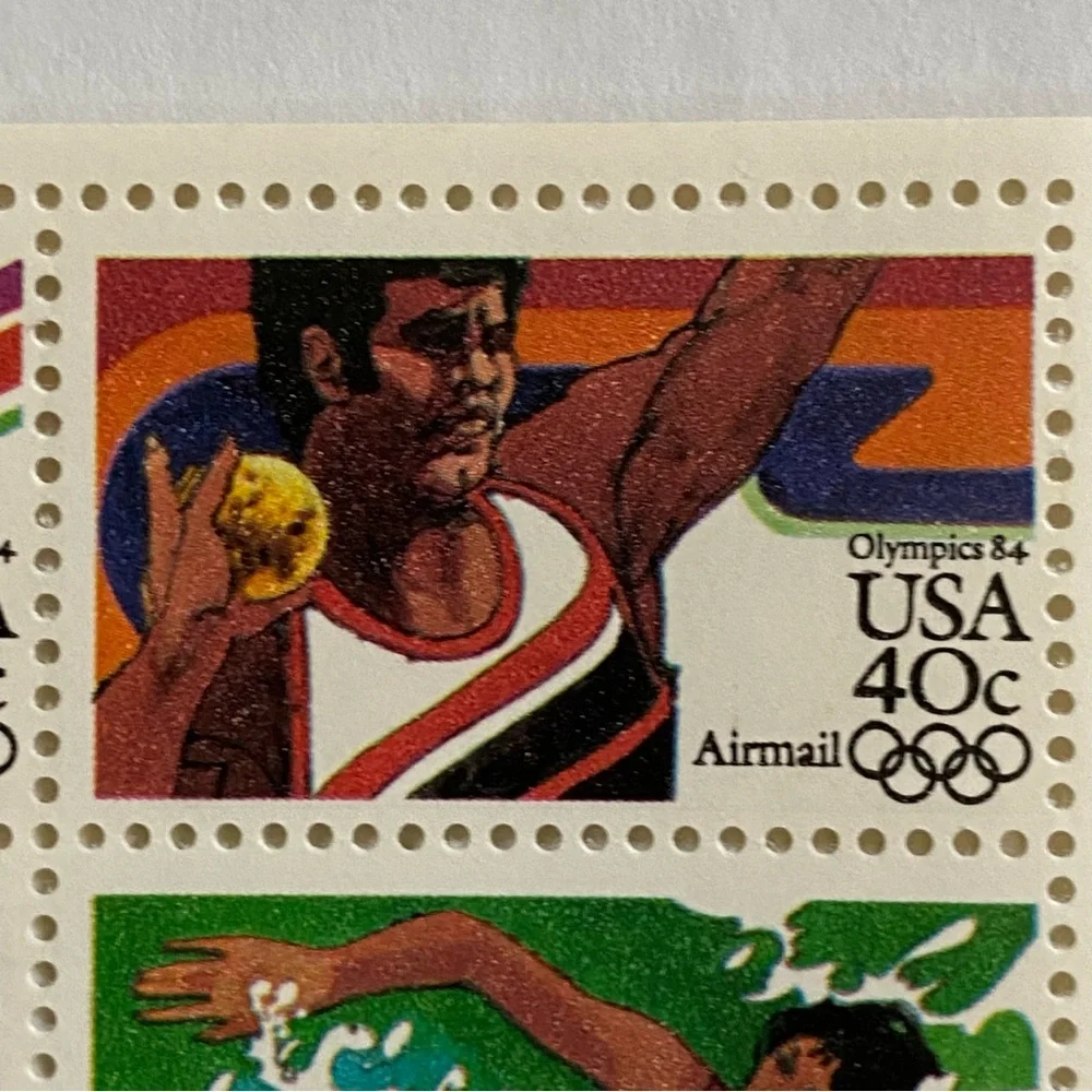 1983 40 cent 1984 Olympics Airmail Full Sheet of 50 Scott #C105-C108 Mint NH